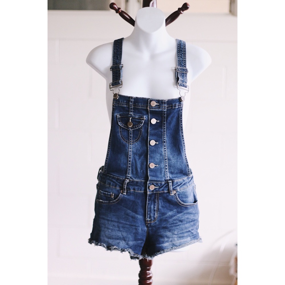 Denim Short Overalls